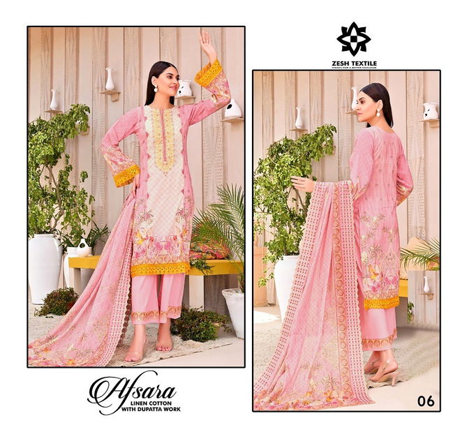 Afsara By Zesh Cotton Embroidery Pakistani Dress Material Wholesale Price In Surat